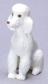 Dollhouse Miniature White Poodle